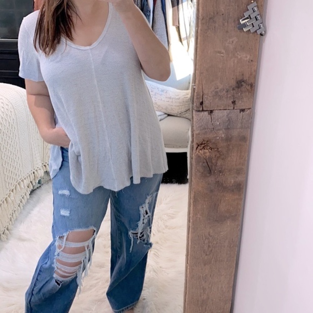 Janette Plus grey knit top
